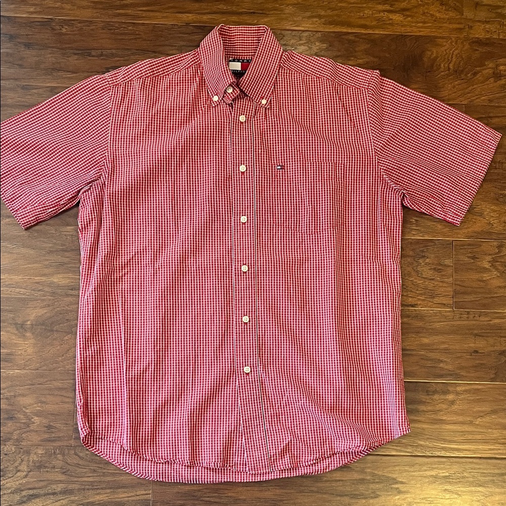 Tommy Hilfiger Men's Red Checkered Shirt